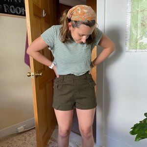Pacsun Paperbag Waist Cargo Shorts